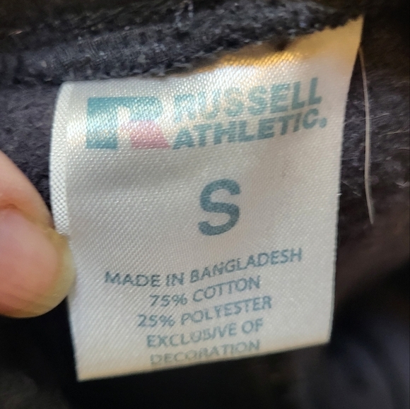 Russell Athletic Thick Black Joggers Relaxed Fit Fleece -Size S - Picture 3 of 3